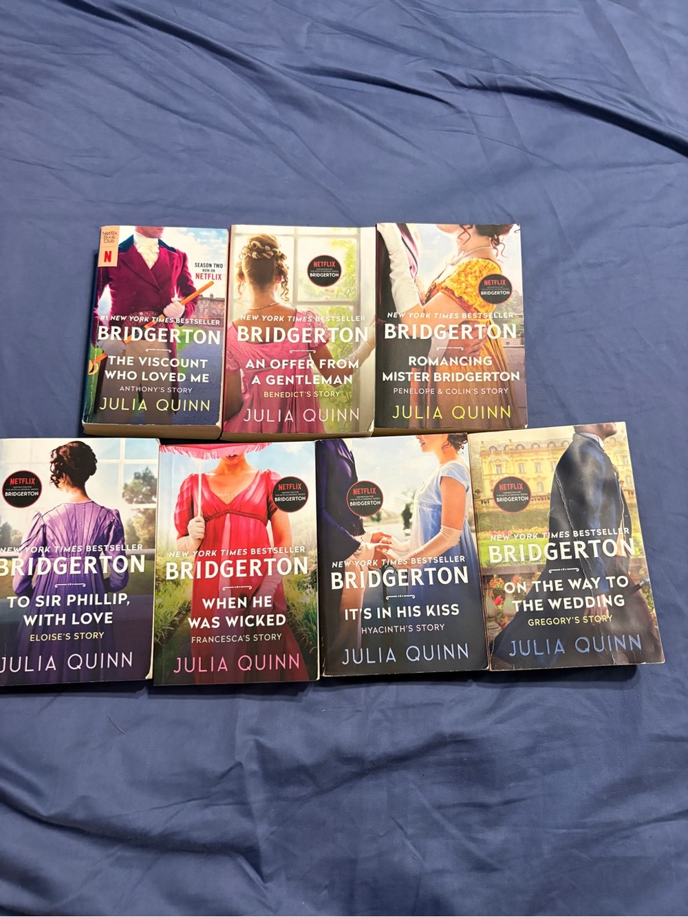 The Bridgerton Book Set Books #2-8 by Julia Quinn Paperbacks Netflix